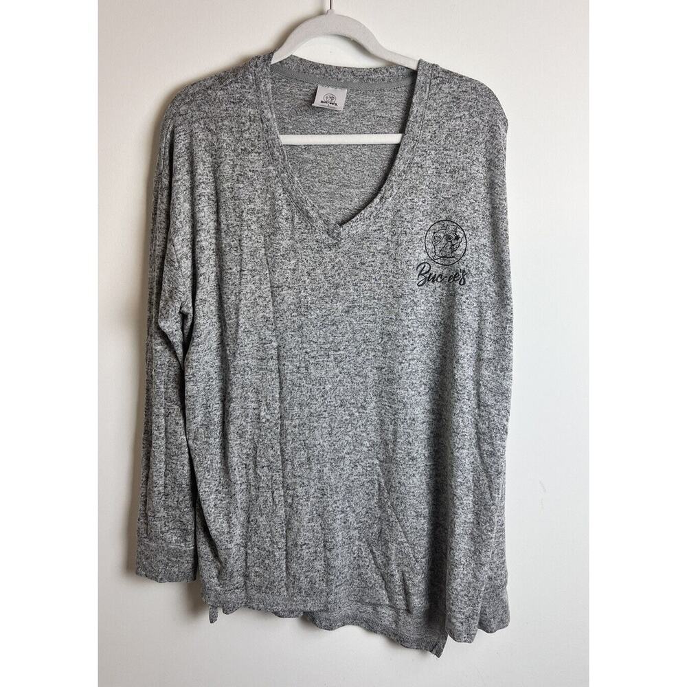 Bucees Long Sleeve Shirt Large Womens Gray Spandex‎